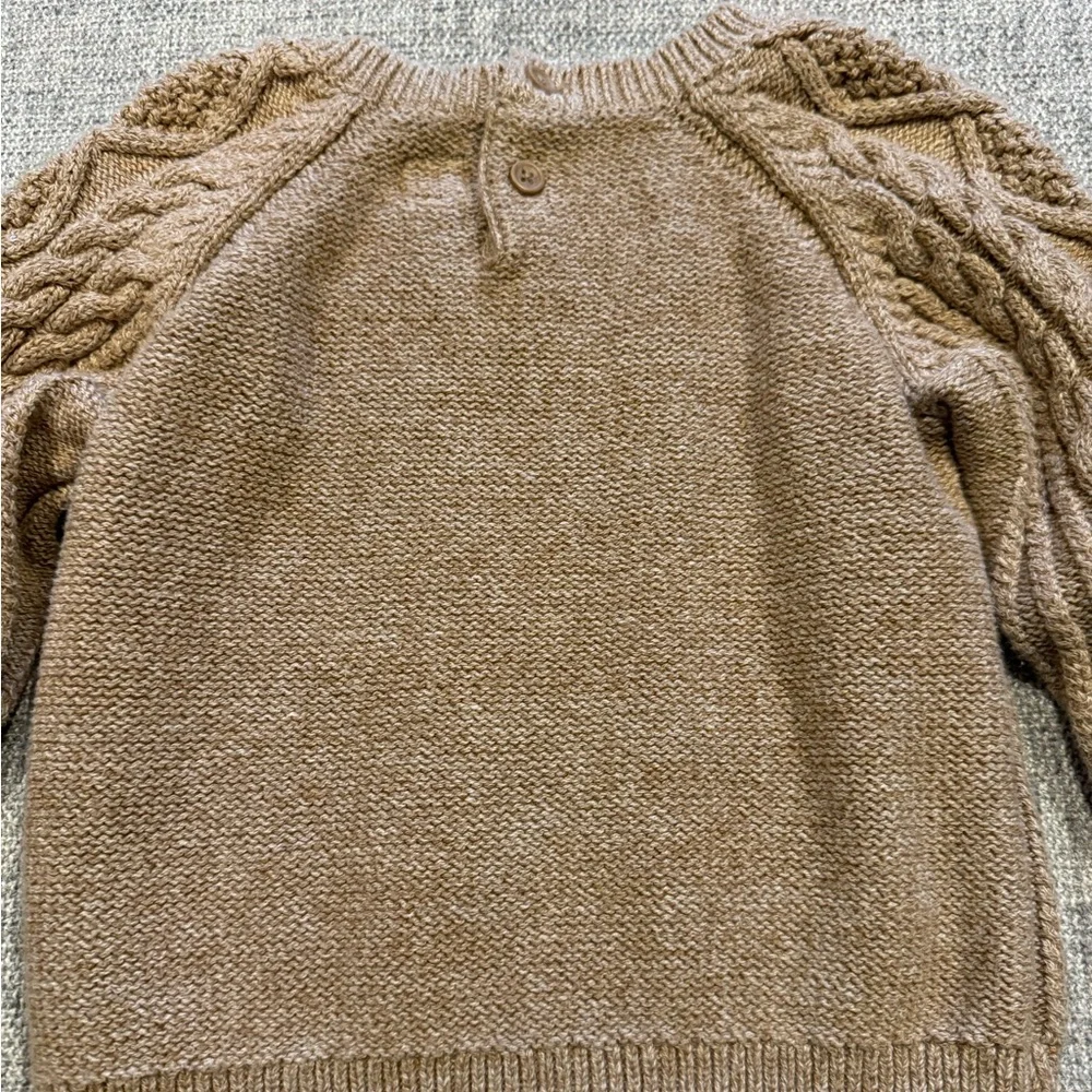 ☆3/$15 --Gap Boys Toddler Beige Cable Knit Sweater Size 18-24 months - Picture 3 of 6
